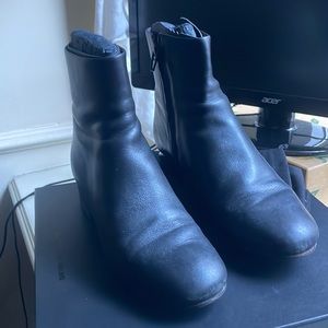 Alexander Wang Black Kelly Leather Ankle Boots size 39